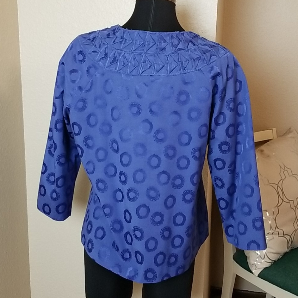 Chicos Hook Front Lined Print Jacket - image 5